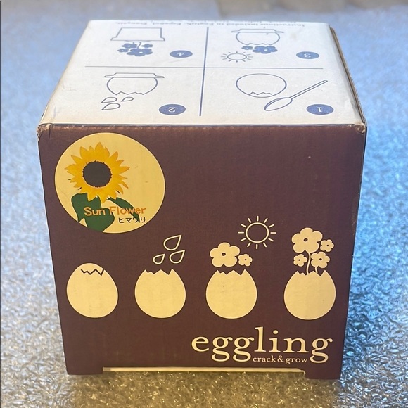 Eggling Sunflower Gardening Kit 2018 Made in Japan Easter Gift Spring Summer - Picture 1 of 6